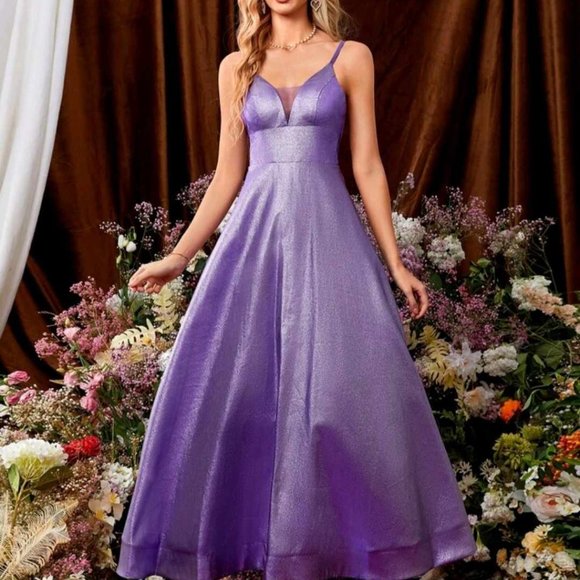 SHEIN Dresses & Skirts - Shimmering Purple Evening Dress